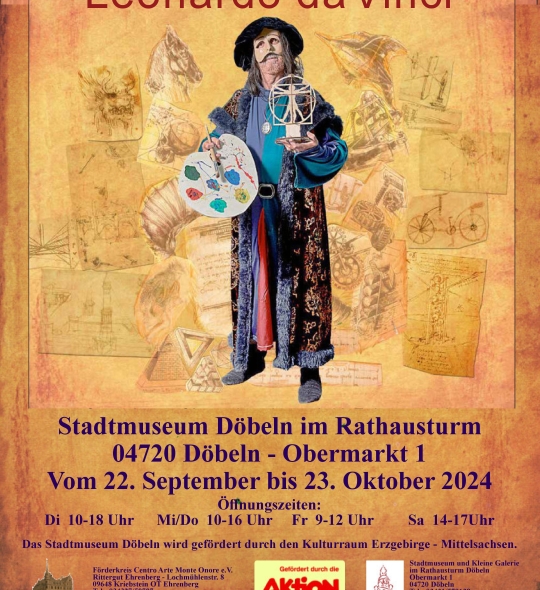 Sonderausstellung über das barrierefreie Theaterstück "Leonardo da Vinci"