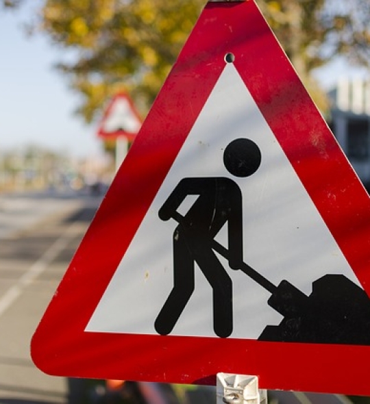 Halbseitige Sperrung auf Mastener Straße