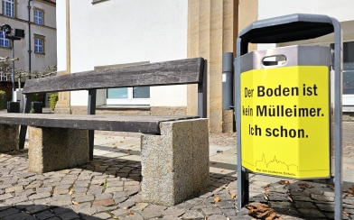 Hippe Sprüche für coole Mülleimer - Aktion wird umgesetzt