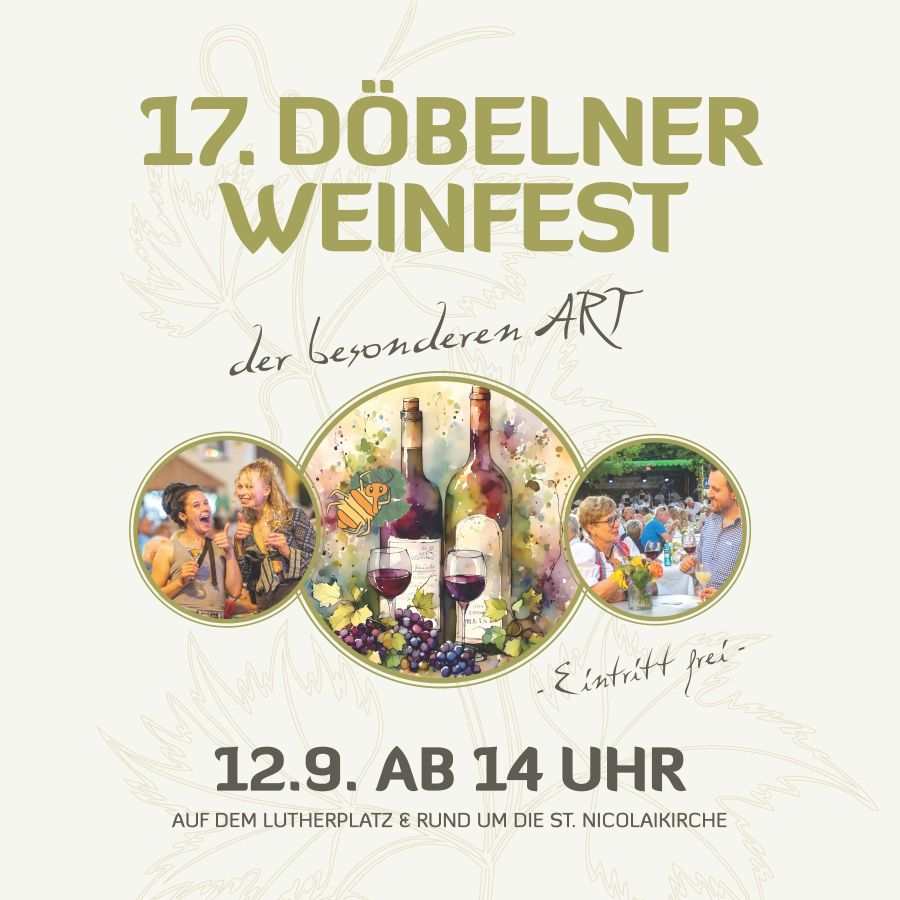 Plakat zum Döbelner Weinfest 2026