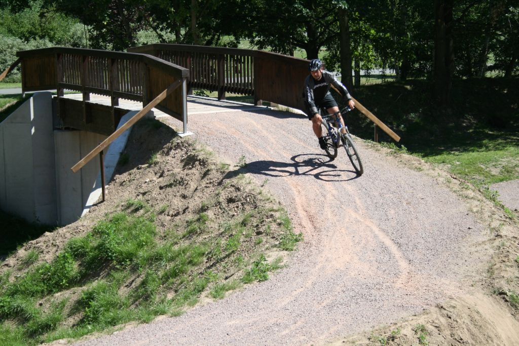 Die Mountainbikestrecke erfordert neben Kondition vor allem auch eine gute Fahrtechnik.