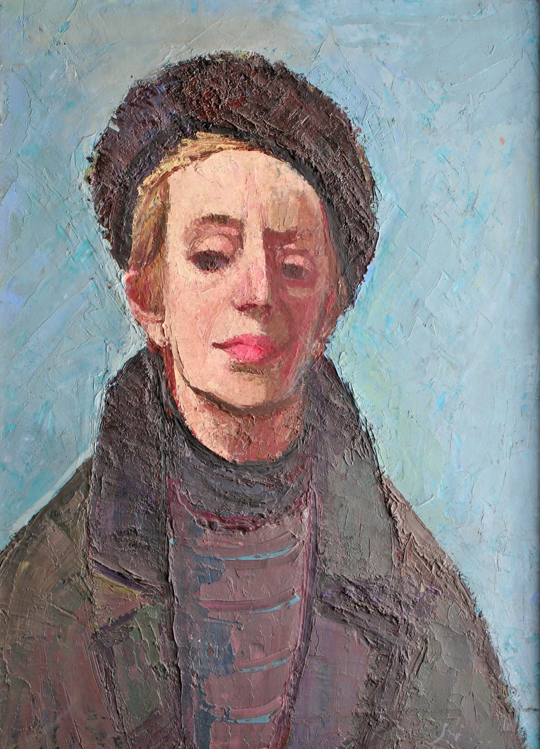 Selbstbildnis mit Pelzmütze