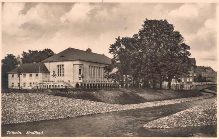 Das Döbelner Hallenbad (Aufnahme von 1938 - Foto: Archiv Stadt Döbeln)